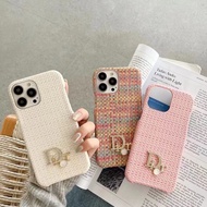 case iphone 14 Pearl diamond Braided half-pack phone case compatible for iphone 13 pro max case iphone 12 pro max case iphone 7 plus case