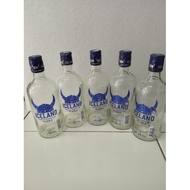 Iceland vodka liquor glass bottle used convex glass bottle