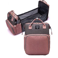 Lequeen New Diaper Bags Crib Design Mummy Bag Waterproof Fabric Nappy Backpack Pagbabago Ng Pad Ho