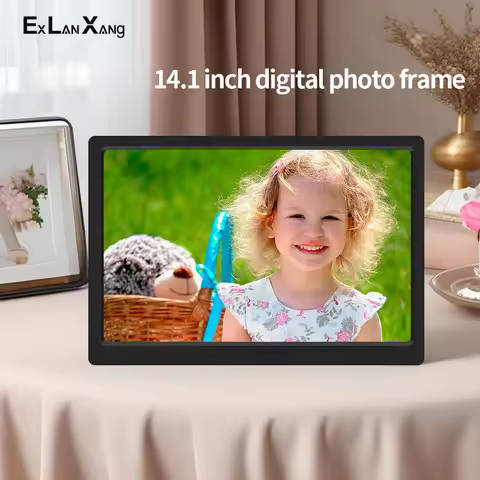 Christmas Gift 14 Inch High-Definition Digital Photo Frame MP3 MP4 Digital Photo Frame Alarm Clock E