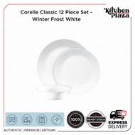 Corelle Classic 12 Piece Set- Winter Frost White Dinnerware Set
