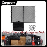 High-elasticity luggage net, 120x120cm single-layer elastic luggage net, stretches to 210x210cm (4ft