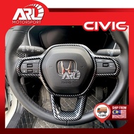 Honda Civic FE FL 11th Steering Carbon Lining For Civic (2022-2025) ARL Motorsport Car Accessories