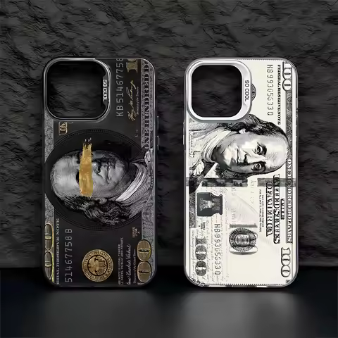 Cool 100 Dollar Bank Note Phone Case For IPhone 16 PRO 15 14 13 12 11 Promax Xr Xs 7 8 Plus SE Minim