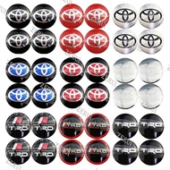 ZR For 4pcs Car Wheel Center Hub Cap wheel Badge Rim Sticker Cover Metal Case 56mm Auto Accessories 