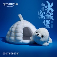 Boneka mainan mewah asli berbentuk anak anjing laut dan singa laut, mainan mewah anjing laut gua sal