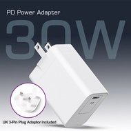【SG】30W/45W/65W/87W USB C/Type C GaN Power Travel Adapter/PD Charger for McBook /Phone / Pad / Xiaom