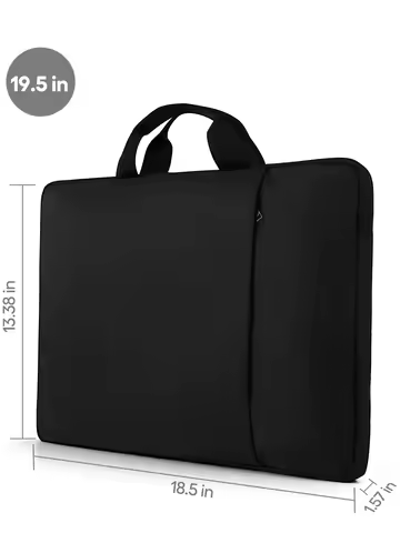 UPERFECT 19.5-inch Polyester Laptop Sleeve Protective Case Vertical Style With Pocket Zipper And Han