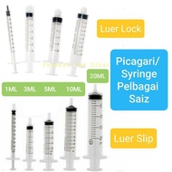 Picagari / Disposable Syringe 1ML 3ML 3CC 5ML 5CC 10ML 10CC 20ML Luer Lock Luer Sip