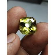 Golden Citrinenatural 12x12x8 mm 7 Ct Yellow Gold Amethyst Cushion Checkerboard Cutting Clean Code 1