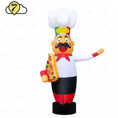 Free Shipping new design 2.5m inflatable chef air dancer for pizza store decoration/blow up waving c