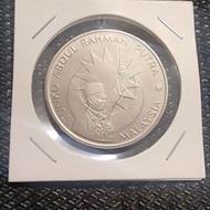 Duit lama $1 Ringgit 30 tahun merdeka 1957-1987 syiling peringatan merdeka ke 25. commemorative inde