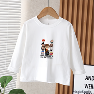Atasan Baju Lengan Panjang Anak Perempuan Usia Tanggung Usia 2-15 Tahun Motif Hogwarts
