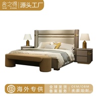 High-End Wedding Bed Furniture by Pi Yishe Elegant Large Bed Double Bed Genuine Leather Soft Storage