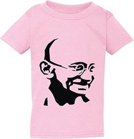 Mahatma Gandhi Hindi Indian Hero Light Pink T-Shirt Tee Baby Toddler Boy Girl, Light Pink, 6 Years