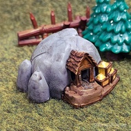 [1985Toys]Warcraft building model, human architecture, flag, miniature figure, painted, self-modelin