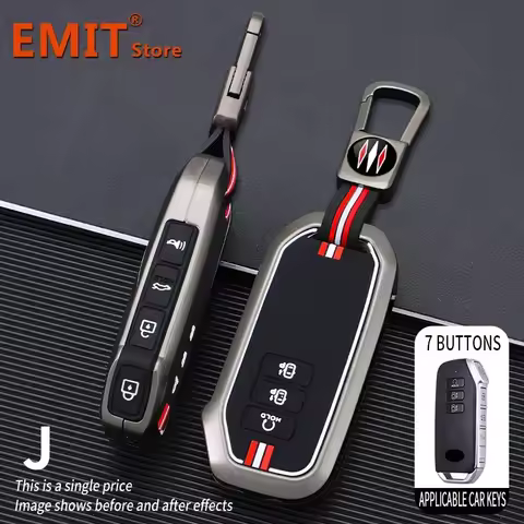 7 Bottons Car Key Case for KIA Sorento MQ4 Seltos Sportage NQ5 GT LINE K5 DL3 Carnival EV6 K8 V6 Key
