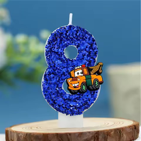 Racing Story Theme Birthday Candle Ideas Birthday Candle Cake Party Decoration Digital Candles