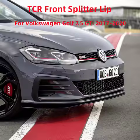 Gloss Black TCR Front Bumper Splitter Lip Kits For Volkswagen Golf MK7.5 GTI 2017-2020