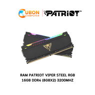 RAM(แรม) PATRIOT VIPER STEEL RGB 16GB DDR4 (8GBX2) 3200MHZ