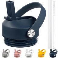 Straw lid for Yeti Rambler 18 26 36 64 oz, Lid with Straws and Flexible Handle, Replacement Cap for