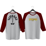 Women's 3 Sleeve Top T-Shirt/4 tawheed Screen Printing Front and Back\ Women's T-Shirt unisex raglan