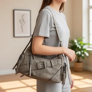 Women's Vintage Biker Style Crossbody Bag for Spring Fashion Beg Silang Bahu Gaya Retro Biker untuk 