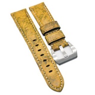 22mm Panerai 黃色花紋牛皮代用錶帶