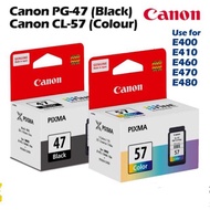 หมึกพิมพ์ INK Canon รุ่น 47 BK 57 CLหมึกพิมพ์ Canon รุ่น 47/57 สำหรับเครื่อง Canon รุ่น E400 E410 E4