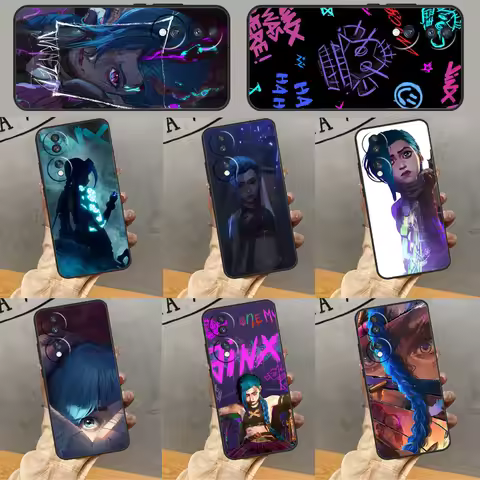 Arcane Jinx Vi Anime Case For Honor Magic 7 Lite 5 6 Pro Honor 200 Pro 50 70 90 X9b X9a X8b X8a X8 X