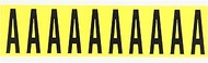 Brady 3440-A 2-1/4" Height, 7/8" Width, B-498 Repositionable Coated Vinyl Cloth, Black On Yellow Col