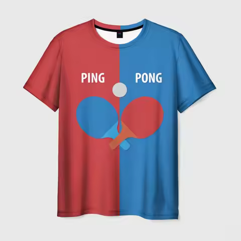 New Men's Ping Pong Table Tennis T-shirt 3D Printed Gym Sport Tee Male Summer Short-sleeve T shirt O