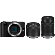 Canon EOS R50 V Double Zoom Kit [Body: APS-C-size mirrorless camera + interchangeable lenses: “RF-S1