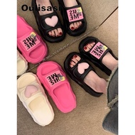 Cute embossed sticker slippers for women G98