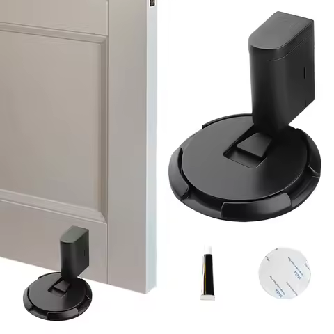 Magnetic Suction Door Stopper Wall Protector Keep Door Open Punch-Free Mechanical Silent Floor Door 