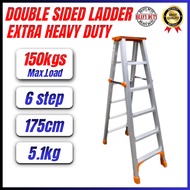 EXTRA HEAVY DUTY (150kgs Max.Load) 6 Step Double Sided Aluminium Ladder (Exploit) Tangga extra heavy