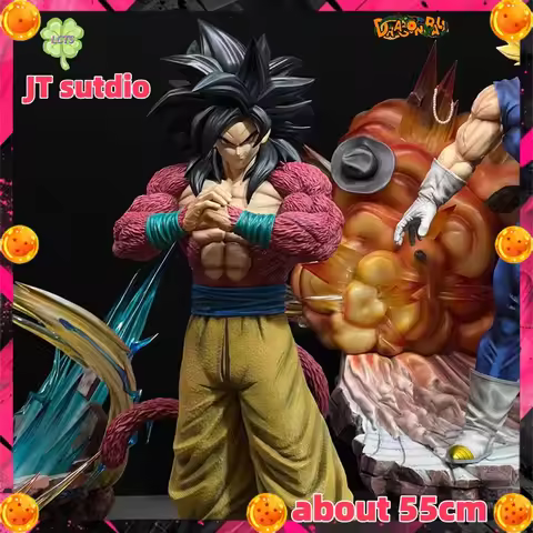 IN Stock 55CM 2%&JT studio Dragon Ball Anime Figures SSJ4 Son Goku Figures PVC Statue Collection Mod