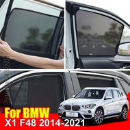 For BMW X1 F48 2014-2021 F 48 Magnetic Car Sunshade Shield Custom Mesh Frame Curtain Side Window Sun