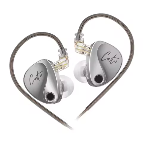 KZ Castor Bass HiFi Earphone Dual Dynamic Driver Wired Harman Tuning Noise Isolating IEM Headphones 
