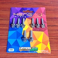 ◉ ▘ ◭ ♝ ◍ HENG AIRBOX SET with holder BOLTS (8pcs) Mio i 125 / mio soul i gt 125 / M3 - TITANIUM /