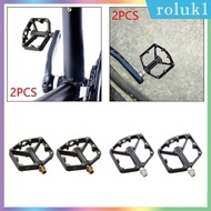 [Roluk] Mountain Bike Pedals Replacement Anti Skid Road Pedals for Outdoor Bicycling Mountain Road Bike Repairing Parts