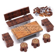 MARUMINE MOC Blocks Wooden Chair Set Builidng Bricks Wood Part 4769 98138 Compatible DIY Constructio