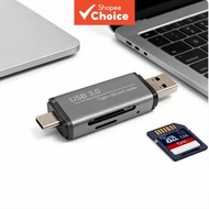 Type-C USB 3.0,PC//SD/TF Micro SD Pembaca Kad USB 3.0 Type-C, SD/TF Micro SD untuk PC/Telefon/Tablet