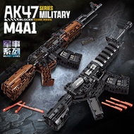 Compatible with Lego Toy Gun Model Boy Gift AK47 Building Block Gun Assembling Building Block M4A1 R