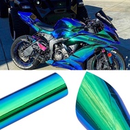 AuMoHall Holographic Rainbow Chrome Green Plating PVC Car Motorcycle Sticker Vinyl Wrap Decal Sheets