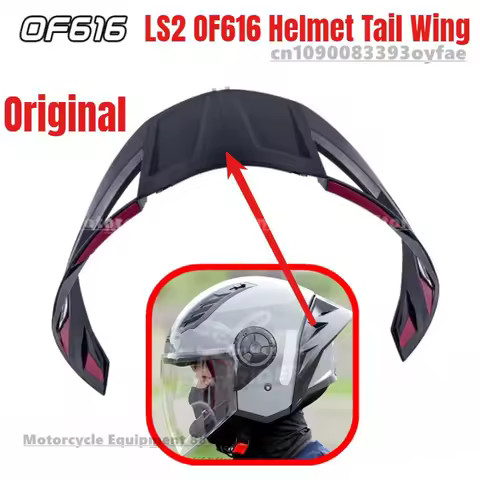 Original for LS2 OF616 AIRFLOW 2 Helmet Tail Wing,OF616 Motorcycle Half Helmet Tail Wing,helmet Acce