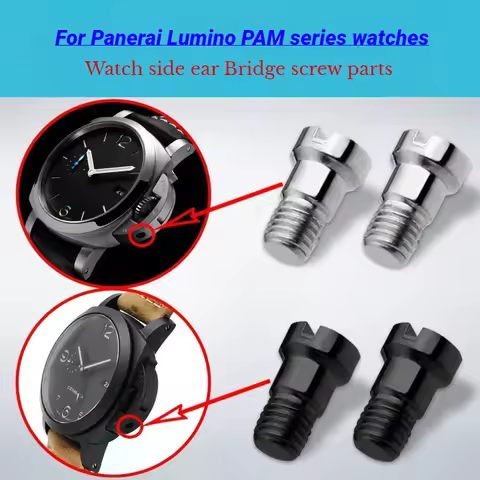 For Panerai Pam 441 111 Bridge Protection Stainless Steel Lateral Ear Screws Head Crown Metal Screw 