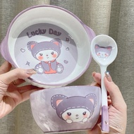 Set Bát Sứ Kuromi Xinh Xỉu (Set 2 Bát + 1 Thìa)