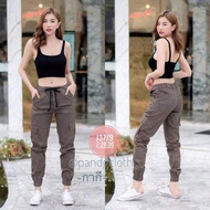 [Jogger pants] กางเกง Jogger ขาจั้มผ้ายืดผู้หญิง J37 (เป้าซิป) ใส่ได้ทั้งชายหญิงเนื้อผ้า cotton กางเ