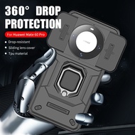 For Huawei Mate 60 ring phone case Huawei Mate 60 Pro Mate60Pro 60Pro magnetic sliding window protec